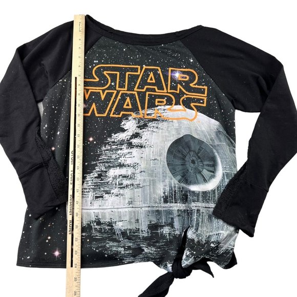 Disney Parks Star Wars Womens Shirt Size Large Long Sleeve Tie Front Waist - Picture 8 of 10